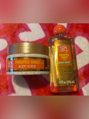 SPA Luxury Pineapple Sunset Body Scrub & Body Wash - Orange